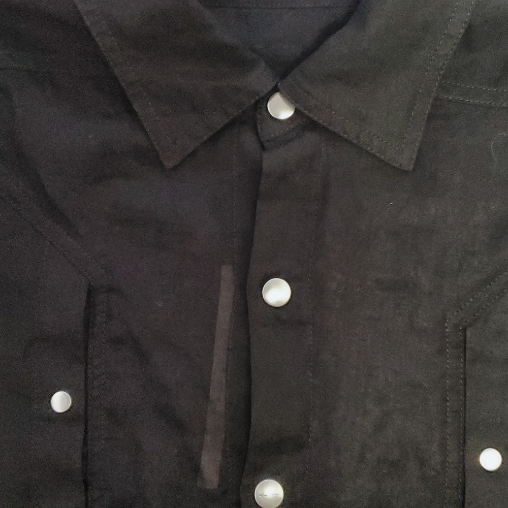 RICK OWENS : Black Cotton Outershirt Size: 50 - Picture 3 of 5